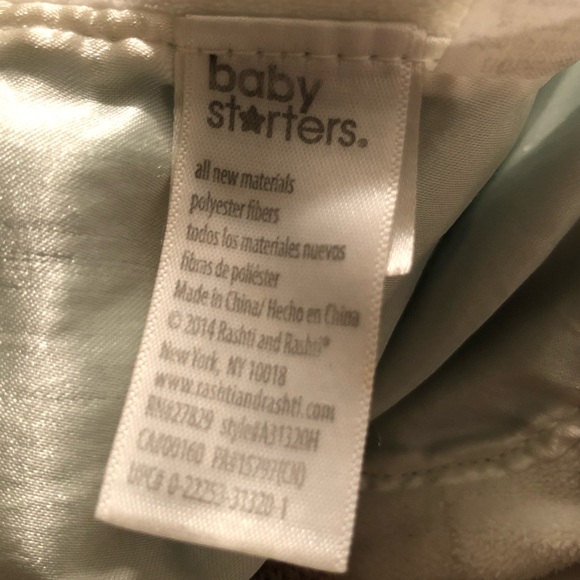 Baby Starters Sock Monkey Rattle Lovey Baby Blankie Security Blanket - Picture 5 of 5